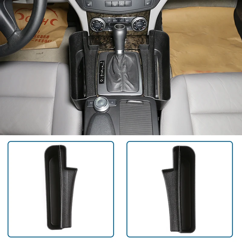 For Mercedes Benz C Class W204 2008-2014 Car Plastic Central Console Storage Box Phone Holder Accessories
