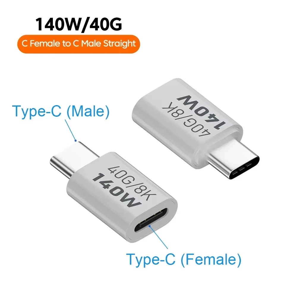 NNBILI 140W 40Gbps OTG Typ-C-Adapter 90 Grad USB-C auf Typ-C Schnelllade-USB3.1-Datenübertragungsadapter für iPhone 15 Macbook