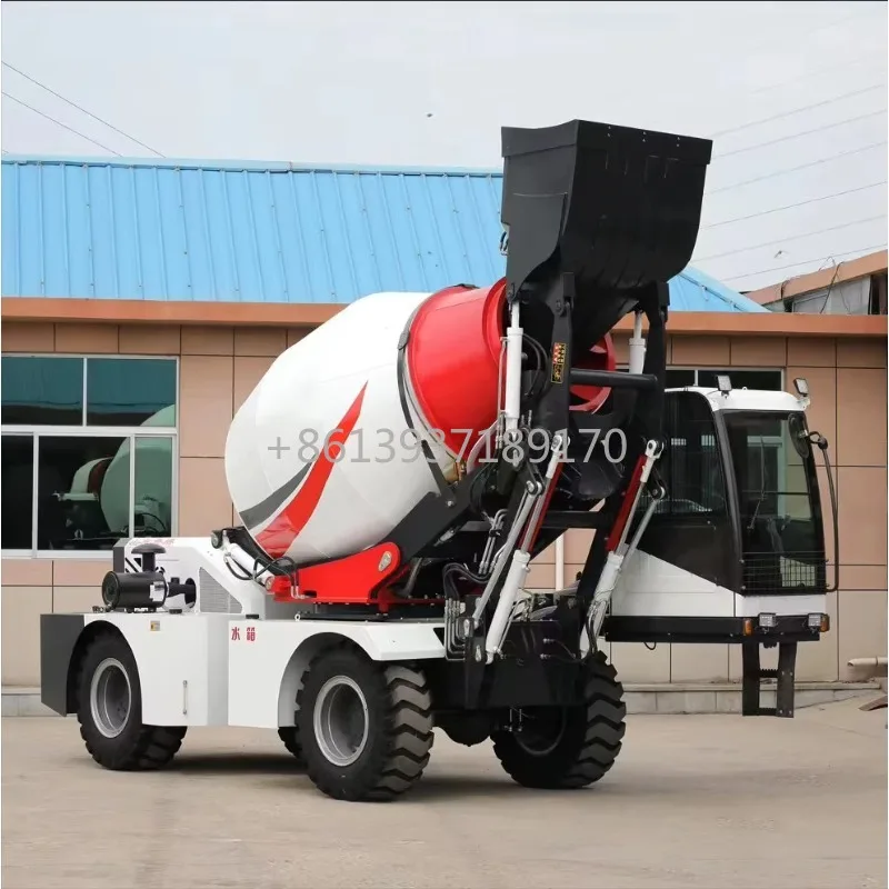 Multifunctional 4m3 Cubic Mobile Self Loading Concrete Mixer Truck Machine Concrete Machine