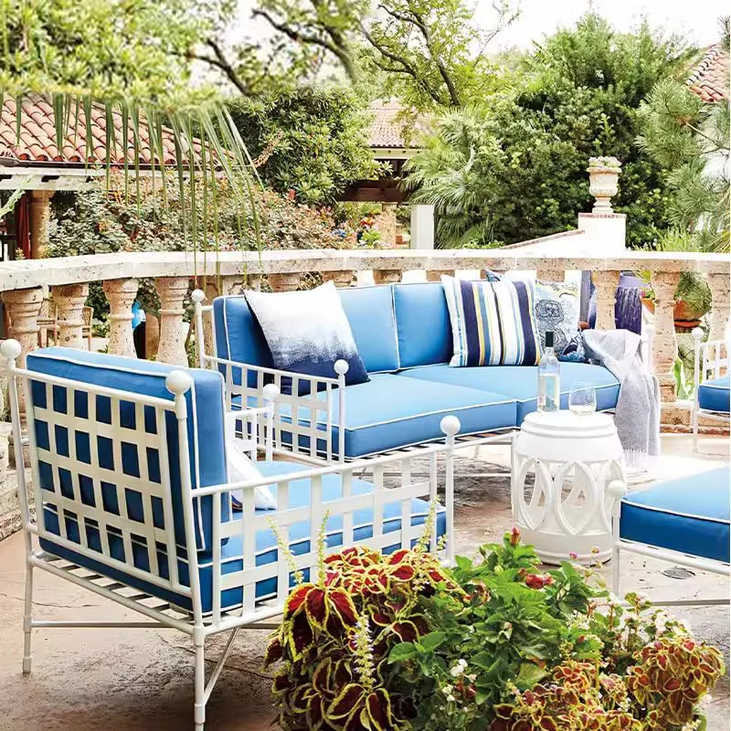 

Outdoor sofa villa hotel open-air single courtyard sunscreen garden waterproof outdoor leisure outdoor wrought iron combination