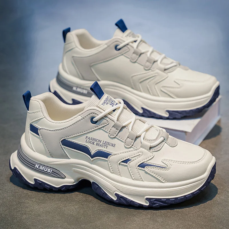 Multi-color Round-toe Thick-soled Casual Comfortable Breathable Mesh Sports Running Shoes for Daily High-quality Elevated Style