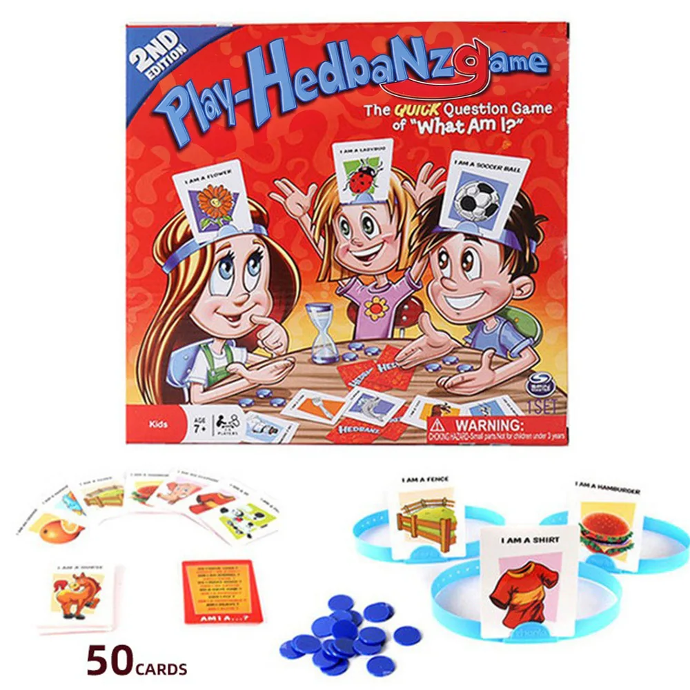 Guess who I am Hedbanz Full English Parent Child Family Gathering Board Game Cards  board games for children