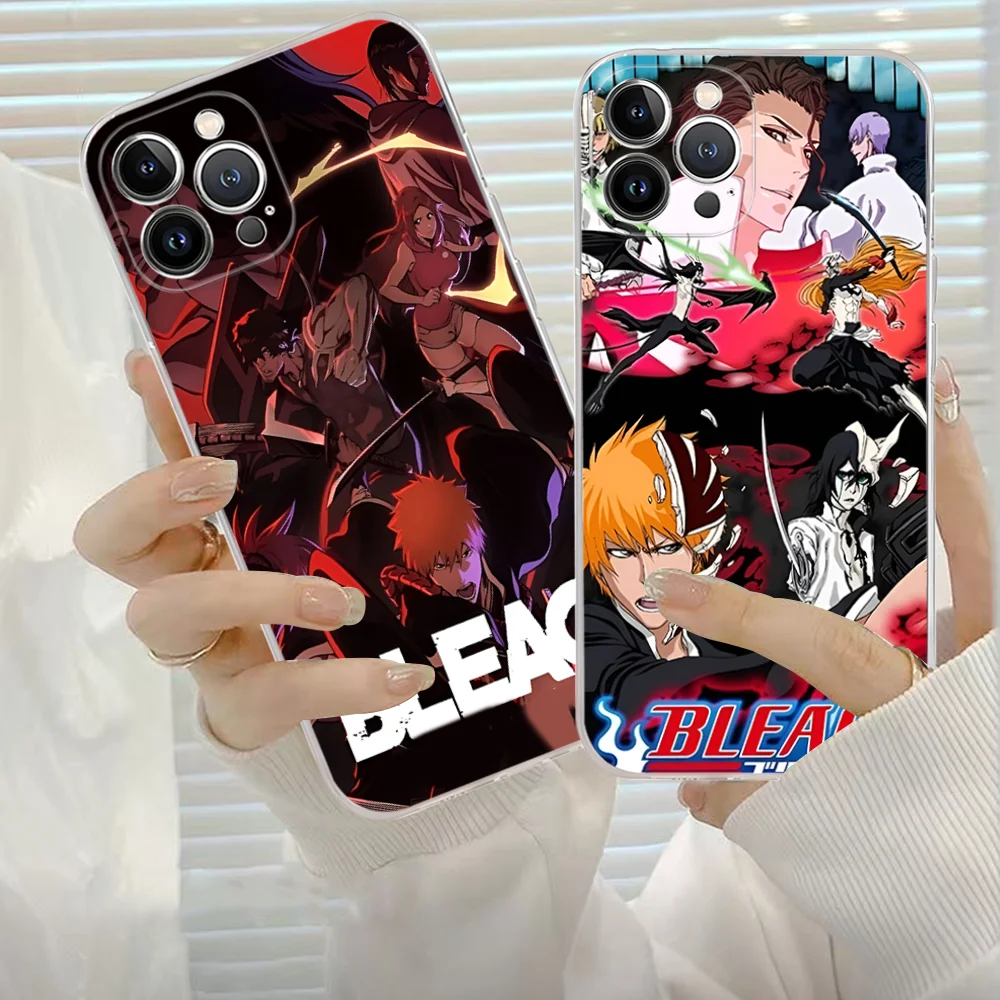 

Bleach Kurosaki Ichigo Phone Case Silicone Soft for iphone 15 14 13 12 11 Pro Mini XS MAX 8 7 6 Plus X XS XR Cover