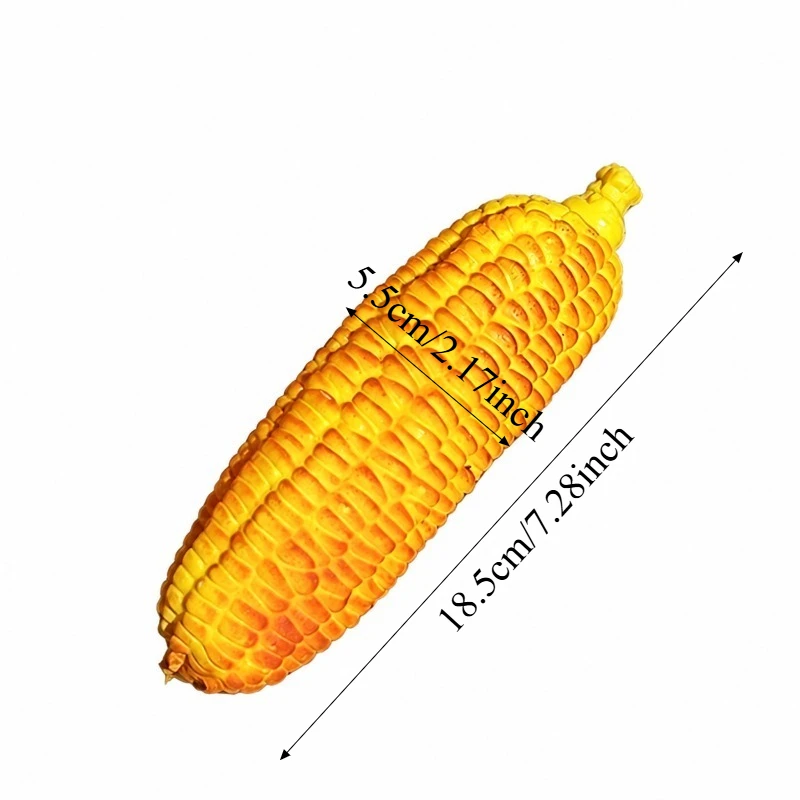 Jumbo Crunchy Roasted Corn Squishy Toy Simulated Corn Squeeze Ball Round Crisp Sound Block Filling Asmr Adult Stress Relief Toy