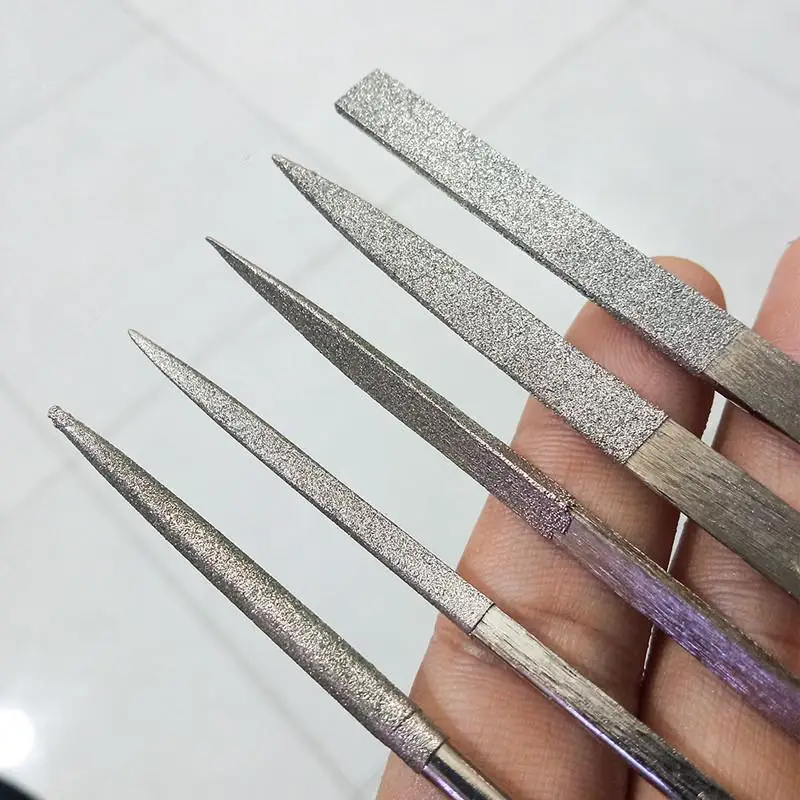 Diamond Needle File Set Mini Needle File Kit For Stone Glass Metal Carving DIY Craft Hand Tools