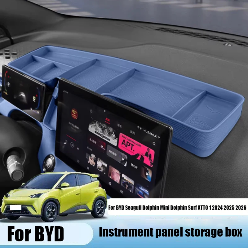 

For BYD Seagull Dolphin Mini Dolphin Surf ATTO 1 2024 2025 2026 Car dashboard storage box made of TPE plastic material