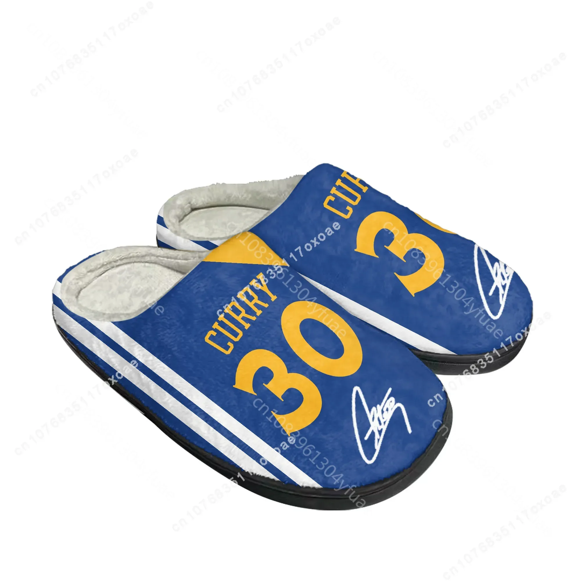 Golden basketball Home Cotton Slippers Mens Womens chef Stephen Curry NO 30 Plush Bedroom Keep Warm Shoes Slipper Custom Shoe