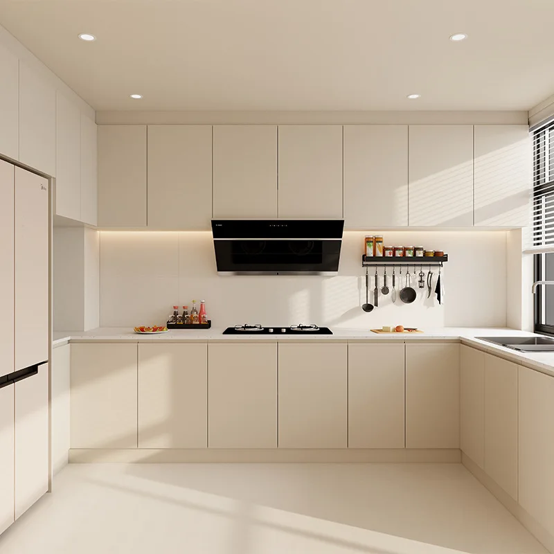 Modern Simple Kitchen Cabinets Beautiful Design Space Saving Storage Cabinet For Home Apartment - view 4