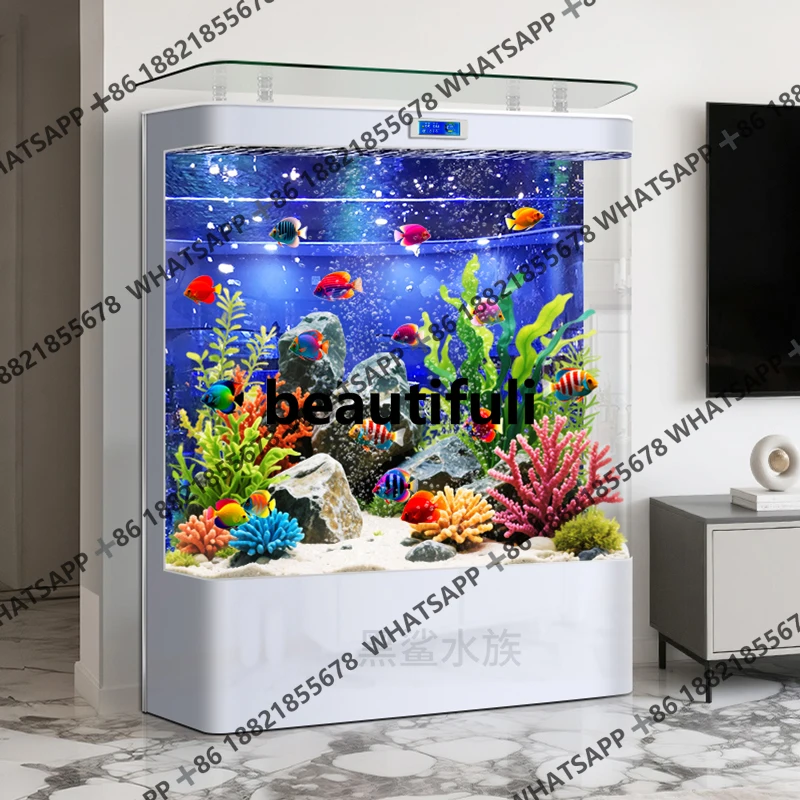 New goldfish tank living room household small smart TV cabinet next to the all-in-one aquarium