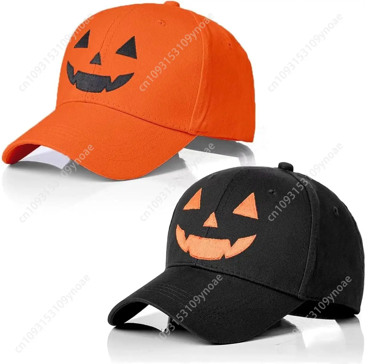 

2 PCS Halloween Unisex Hat Embroidery Cap Halloween Pumpkin Face Hat Adjustable Funny Party Hats Women Men Men Woman Outdoor Cas