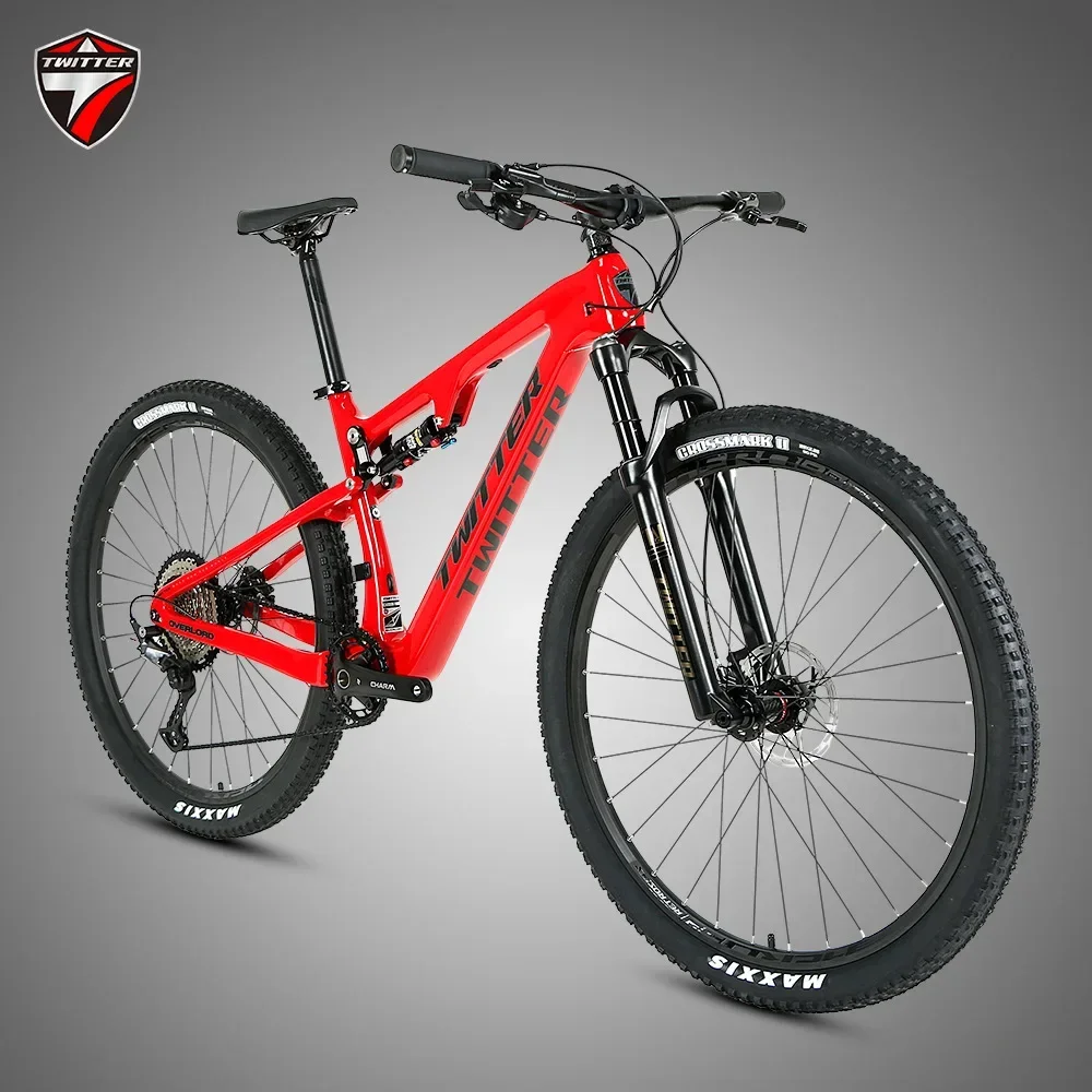 TWITTER OVERLORD M6100-12S Hydraulic disc brakes,AM-class T900full suspension,carbon fiber mountain bike,27.5/29in*15/17/19/21cm