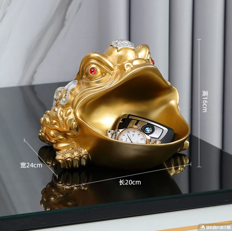Resin Ornament Plate Desktop Organizer Storage Box Tray Candy Wooden Base Sculpture Statuette Decoration Crafts