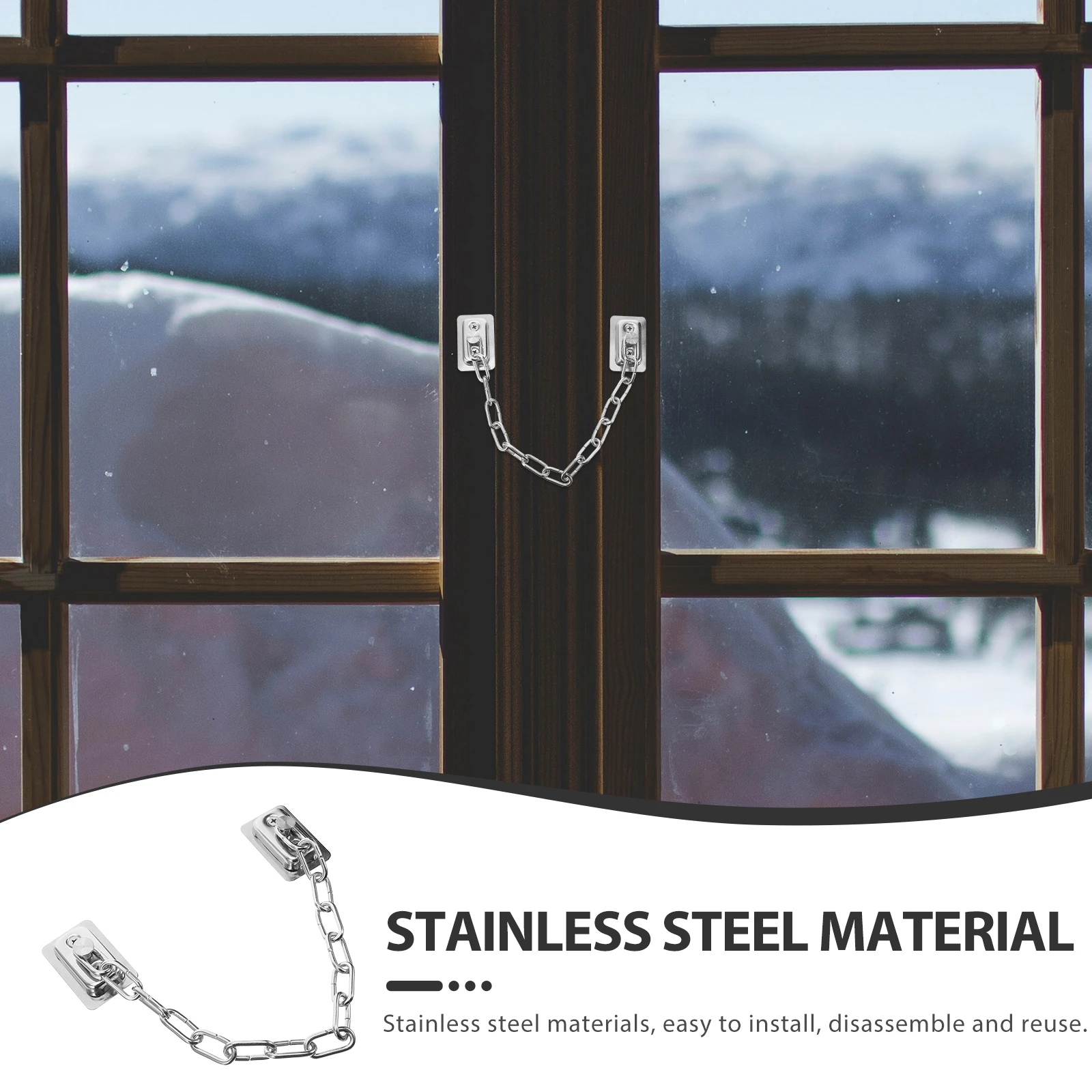 

Steel Door Chain Indoor Security Window Lock For Home Safety Window Locks Hotel Safety Latch Sliding Door Lock