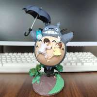 19CM Hayao Miyazaki Anime Figure Neighbor Totoro Figures Cute Statue Figurine Pvc Model Doll Desk Decoration Toys Gift