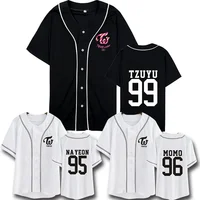Camiseta de béisbol KPOP Twice Merch JIYHO CHAEYOUNG SANA DAHYUN JEONGYEON TZUYU MINA NAYEON MOMO camisetas gráficas de manga corta