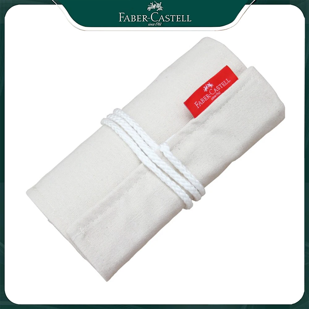 1PC 50/64/76 Holes FABER－CASTELL Pencils Curtain Canvas Wrap Roll Up Pencil Pen Bag Holder Case Storage Pouch Stationery