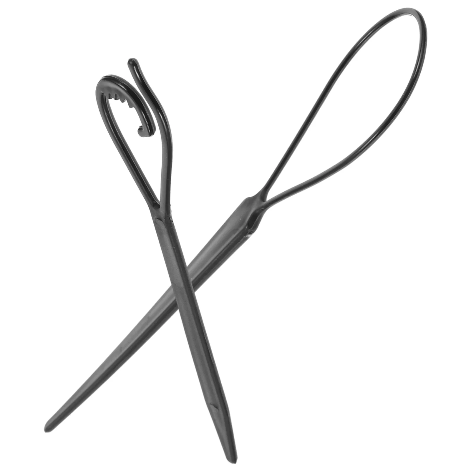 2-teiliges Haar-Styling-Werkzeug-Set, einfach zu verwendendes Flechtwerkzeug für Frauen, Acryl-Material, langlebiges Haar-Loop-Styling-Werkzeug