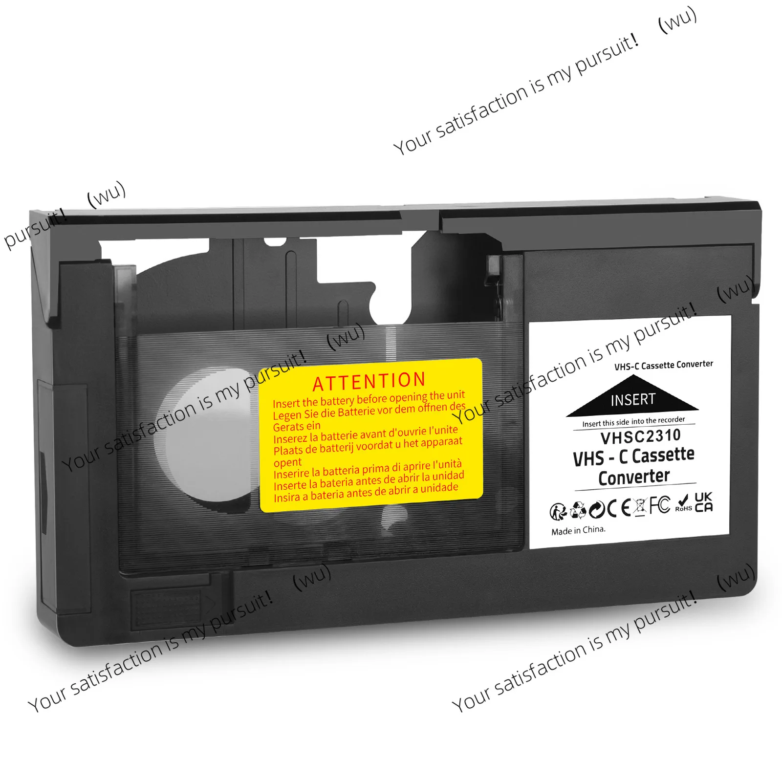 Video tape VHS to VHSC half video tape conversion box adapter box (MiniDV/Hi8 incompatible)