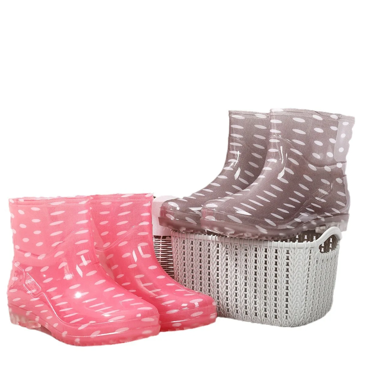 

Модные непромокаемые сапоги с принтом, непромокаемые сапоги для взрослых и женщин, противоскользящая износостойкая обувь, сапоги средней высоты, непромокаемая обувь, новинка 2026, новинка