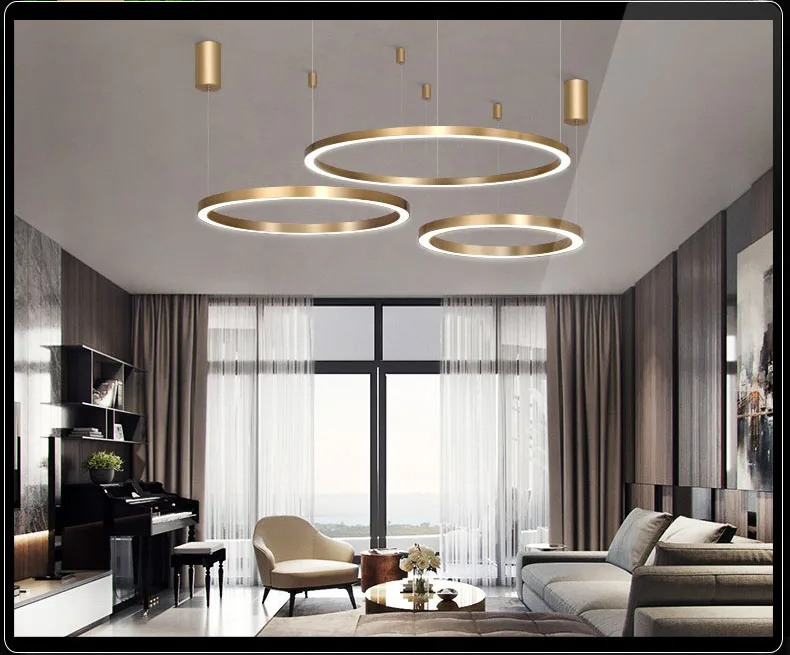 High Quality Modern Restaurant K9  Suspend Golden LED Crystal Chandelier Light Bedroom Pendant Hanging Lamp For Dining Room