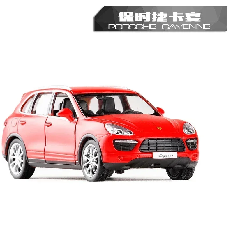 1:36 Porsche Cayenne SUV Diecast Pull Back Model samochodu Wysoka symulacja Wykwintna matowa metalowa limuzyna do stylizacji samochodu