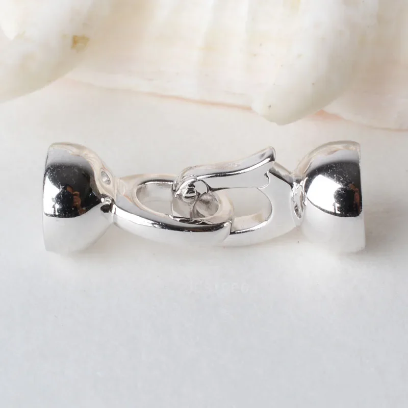 Solid 925 Sterling Silver Necklace Clasp for Necklace / Bracelet Jewelry diy Components