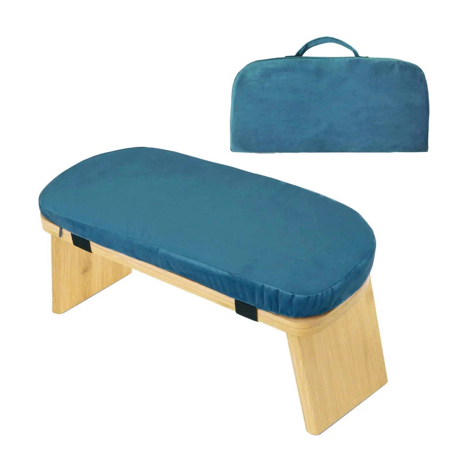Bamboo Meditation Stool Portable Low Seat Yoga Bench Backless Kneeling Chair for Home Prayer Use