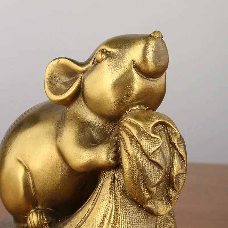 , Copper Cloth Kangaroo, Money , Zodiac , Mouse Ornament, Home Living Room Decorative Craft, Five Rat