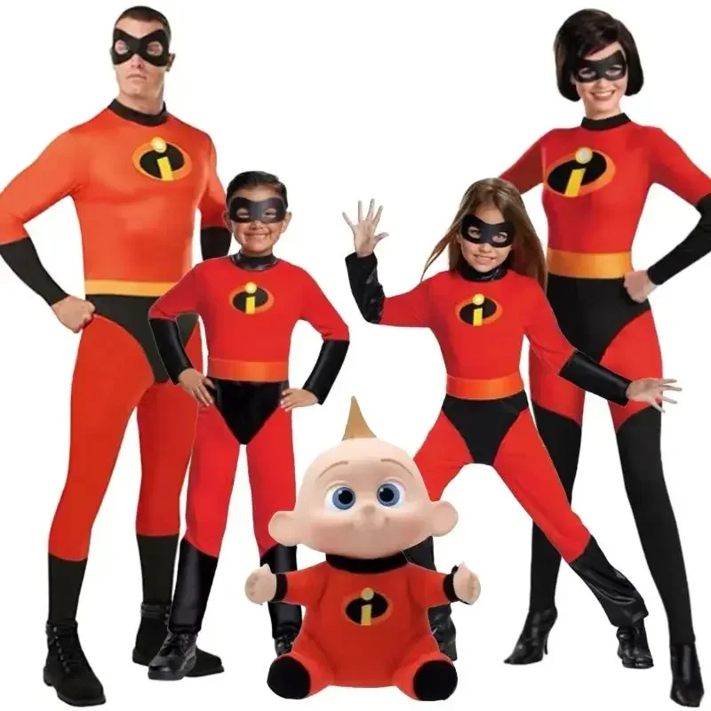 Disney Incredibles 2 Cosplay Costumes Men Women Mr. Incredible Halloween Suits Anime Jack Parr Boys Girls Parent-Child Costumes