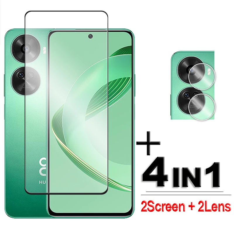 

4in1 For Huawei Nova 12 SE Glass For Nova 12 SE Tempered Glass 2.5D Full Cover Screen Protector For Huawei Nova 12 SE Lens Film