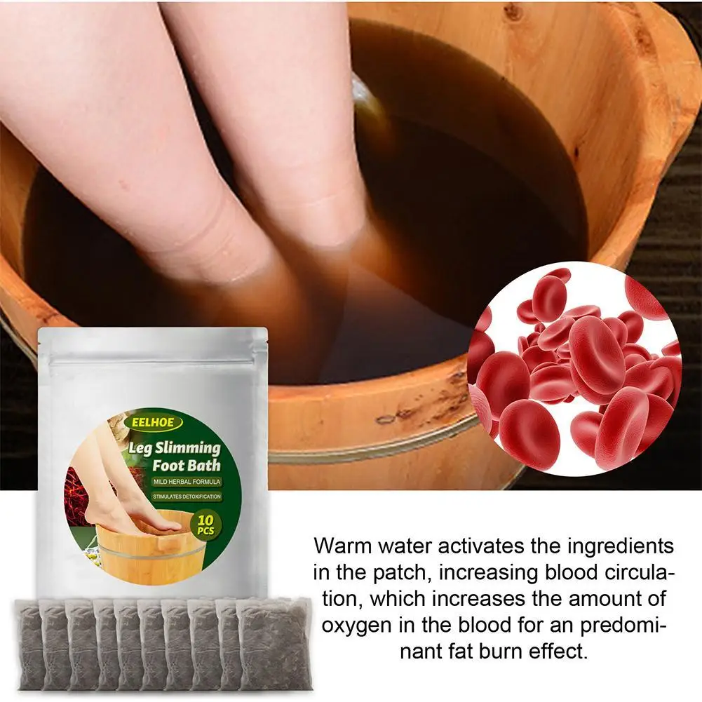 10Pcs/Bag Leg Slimming Foot Bath Purime Lympatic Drainage Ginger Foot Soak Ginger Foot Bath Powder Products Feet Care