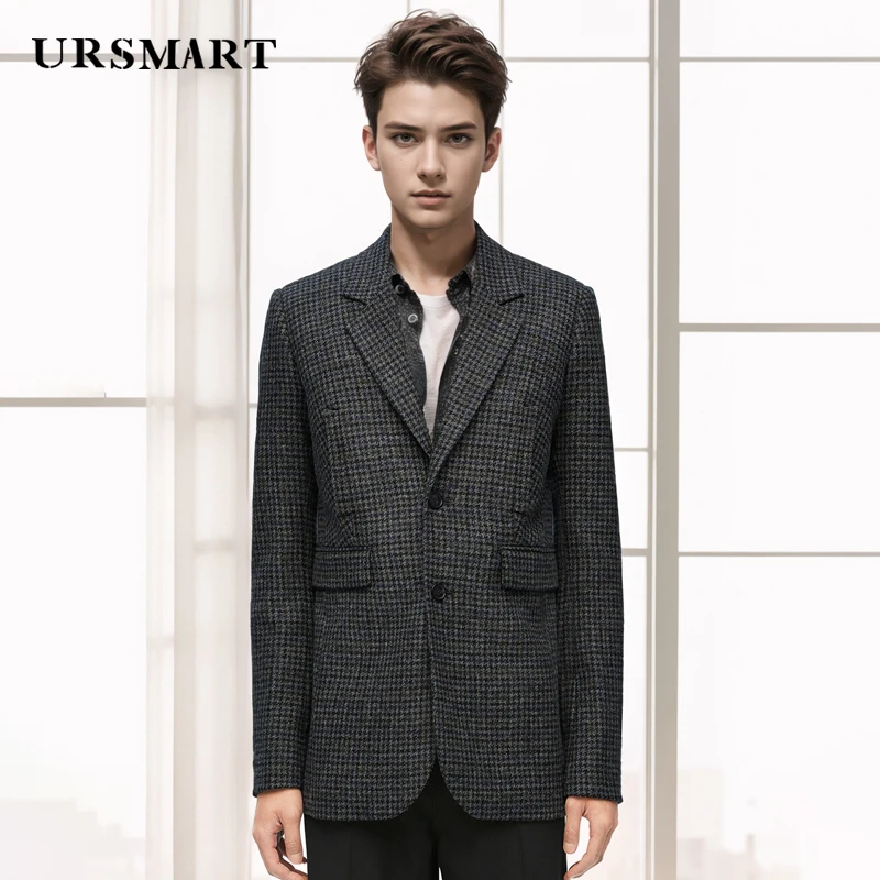 

Classic Flat Collar Men's Casual Suit British Fashion Gentleman Style Elegant Autumn and Winter New Customized Men's Suit