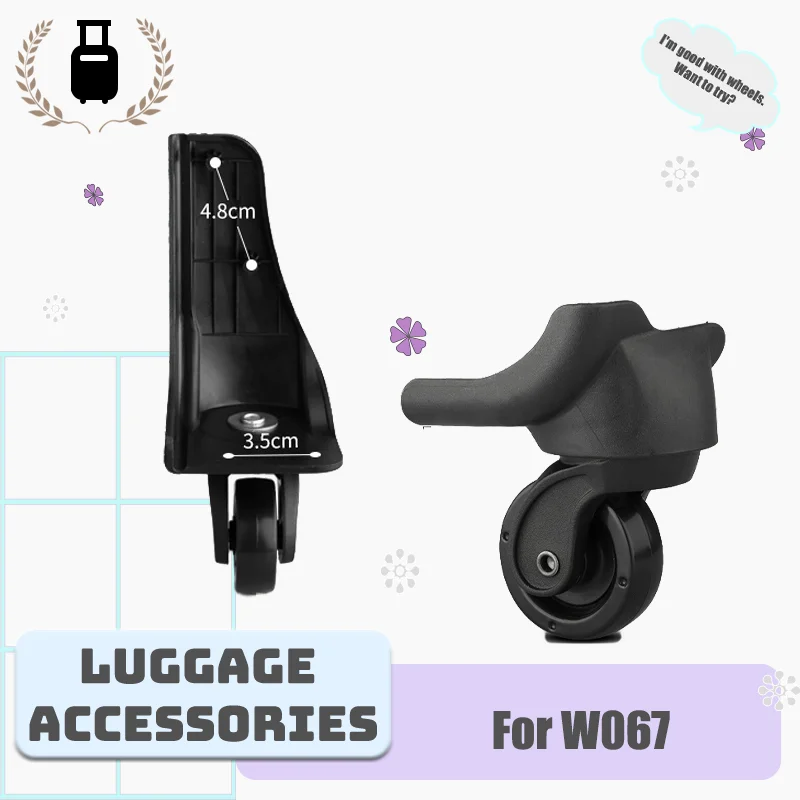 

For W067 Luggage Wheel Replacement Parts 360° Silent Smooth-Rolling Wheels Rotating Wheels Luggage Repair Accessories