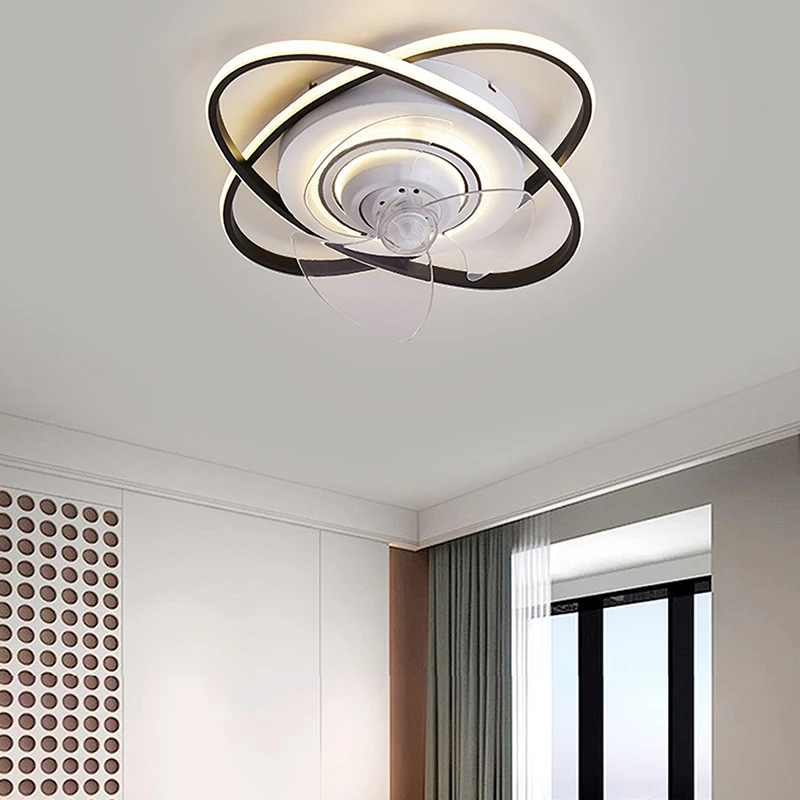 Modern ceiling lamps bedroom folding Ceiling fan ceiling fan with led light and control ceiling lamp for living room lighting