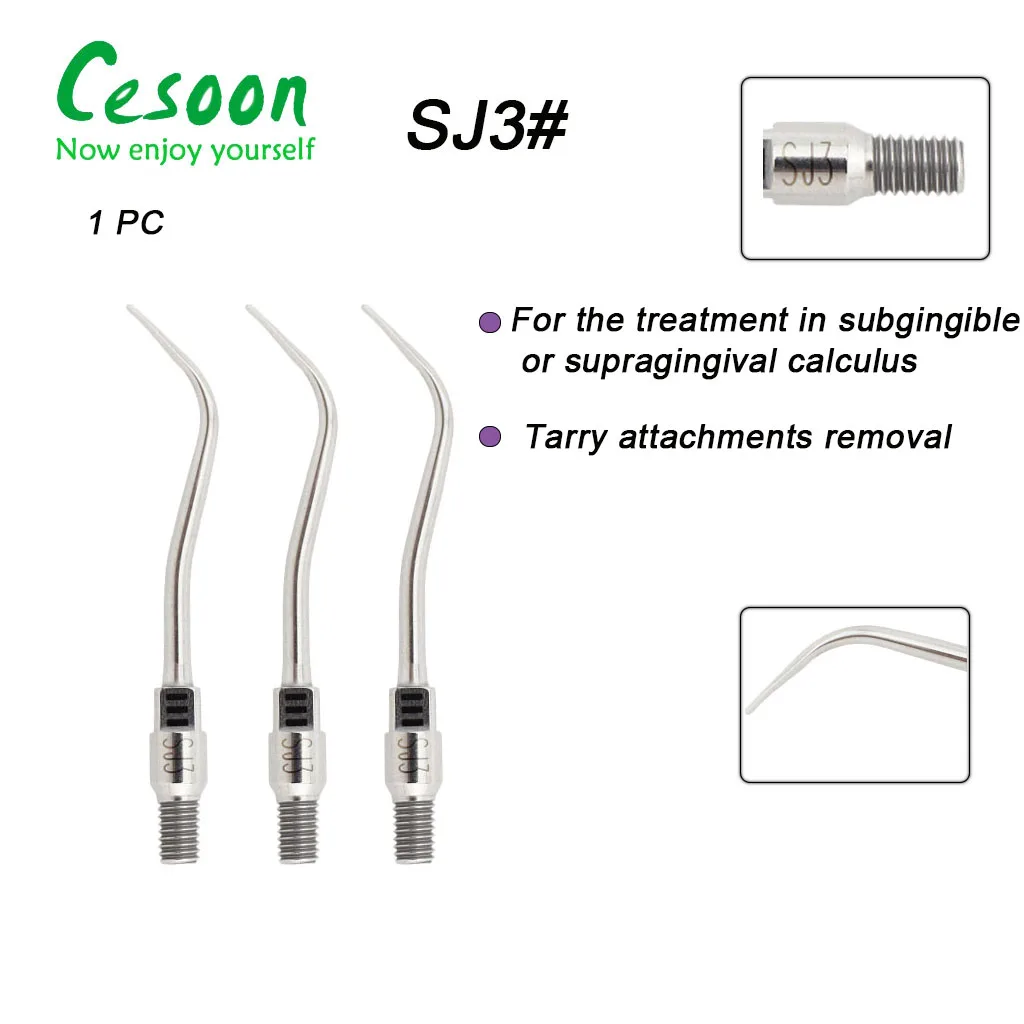 SJ1/SJ2/SJ3 puntas escarificadoras ultrasónicas dentales para NSK, acero inoxidable de alta calidad, herramienta Oral Original de alta precisión, 1 unidad