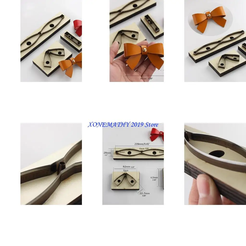 

F42F Cutting Dies Bow Knot Templates DIY Leather Cutting Die Mold Leather Die