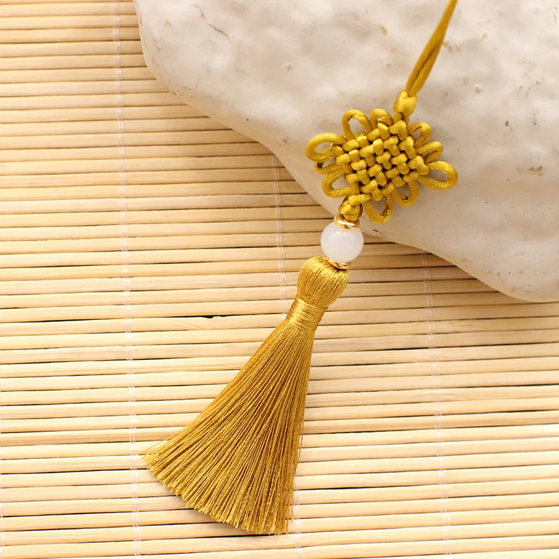 

2Pc 2025 New Year Red Chinese Knot Tassel Keychain Clutch Bag Pendant Women Cheongsam Hanfu Hat DIY Decoration Gift