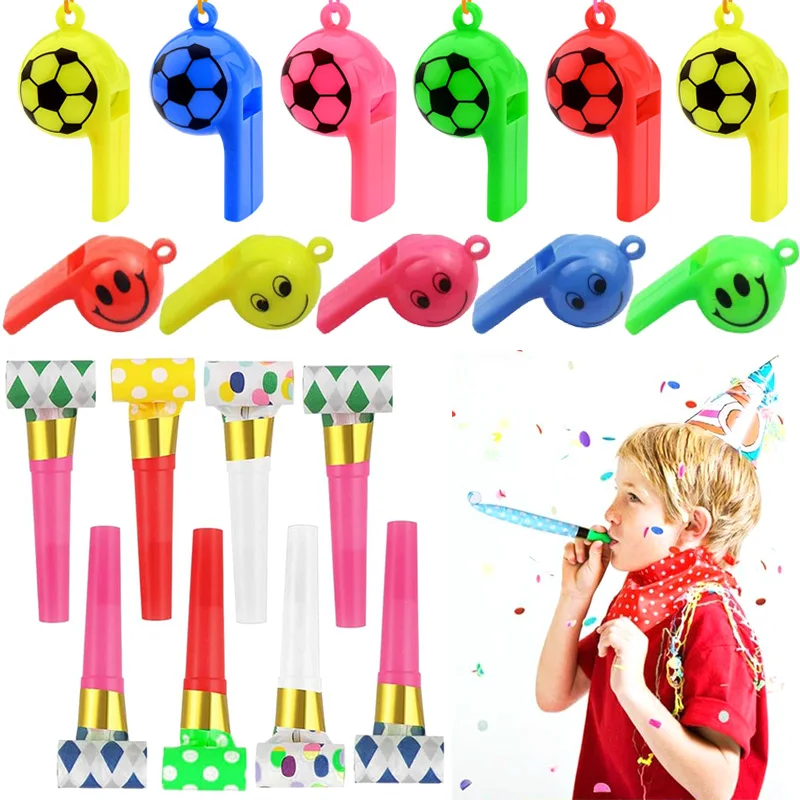 Children Cartoon Whistle Cheerleading Supplies Plastic Smiling Face Football Long Nosed Whistle Team Sports Party Atmosphere TMZ