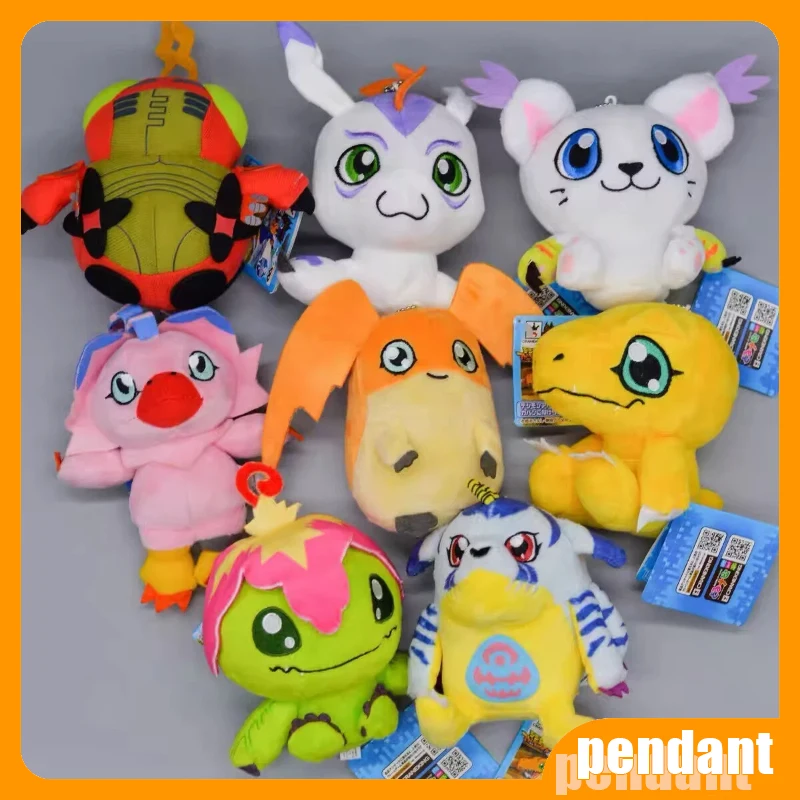 LLavero de peluche Digimon Adventure de 12cm, juguete de peluche Agumon Gabumon, Piyomon Gomamon Patamon Tailmon, abalorio para bolsa, regalos de cumpleaños, Juguetes