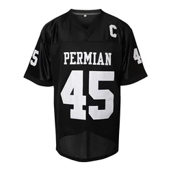 PERMIAN 45 MILES  American football Sport  jersey Shirt Embroidery sewing Outdoor sportswear Hip hop loose clothes