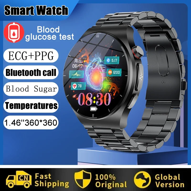 

Men's Smart Watch with Bluetooth Call ECG+PPG Health Monitoring Heart Rate & Blood Pressure Tracker Fitness & Sports Waterproof