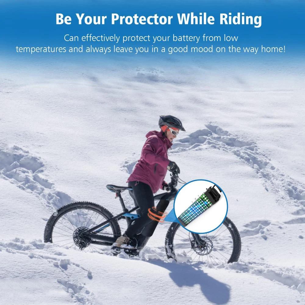 DOMEN E-Bike غطاء بطارية ليثيوم إطار دراجة هوائية مضاد للبرد والغبار غطاء حماية مقاوم للماء ملحقات الدراجة #6