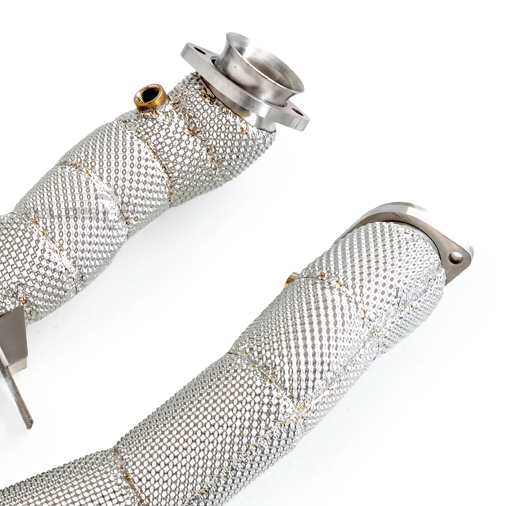 

For Mercedes AMG GLC43 3.0T GLE43 stainless steel direct downpipe with insulation layer to protect the downpipe