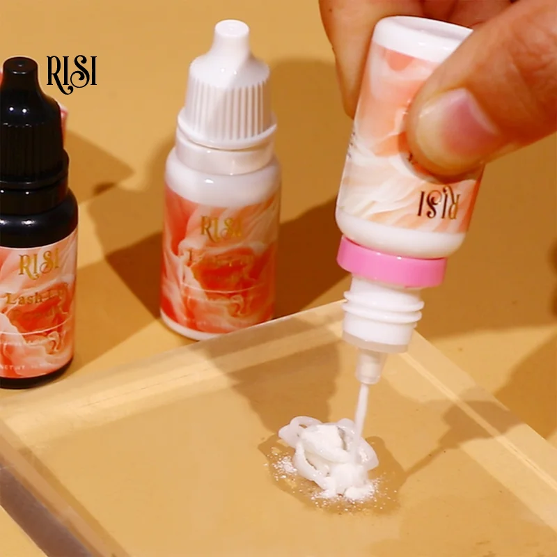 RISI 10g スーパーミックス ラッシュリフトパウダー 革新的な韓国製 グルーレス ラッシュリフトパウダー グルーメイクアップツール 強力ラッシュリフトパウダー