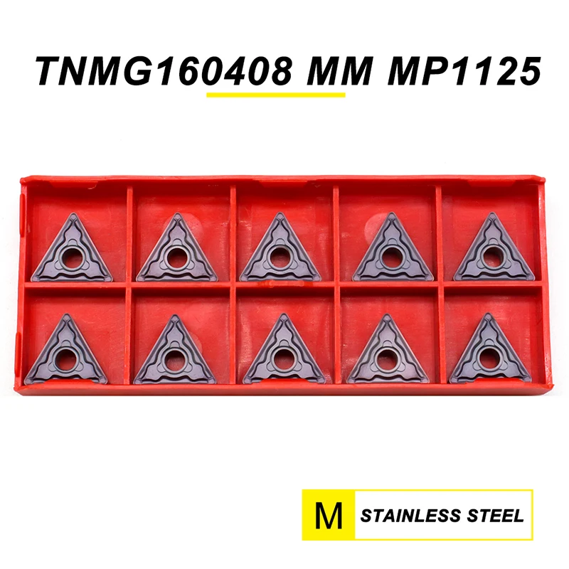 Tnmg160408 mm mp1125 inserções de carboneto de tungstênio interno ferramenta torneamento lâminas tnmg 160408 torno cnc para aço inoxidável