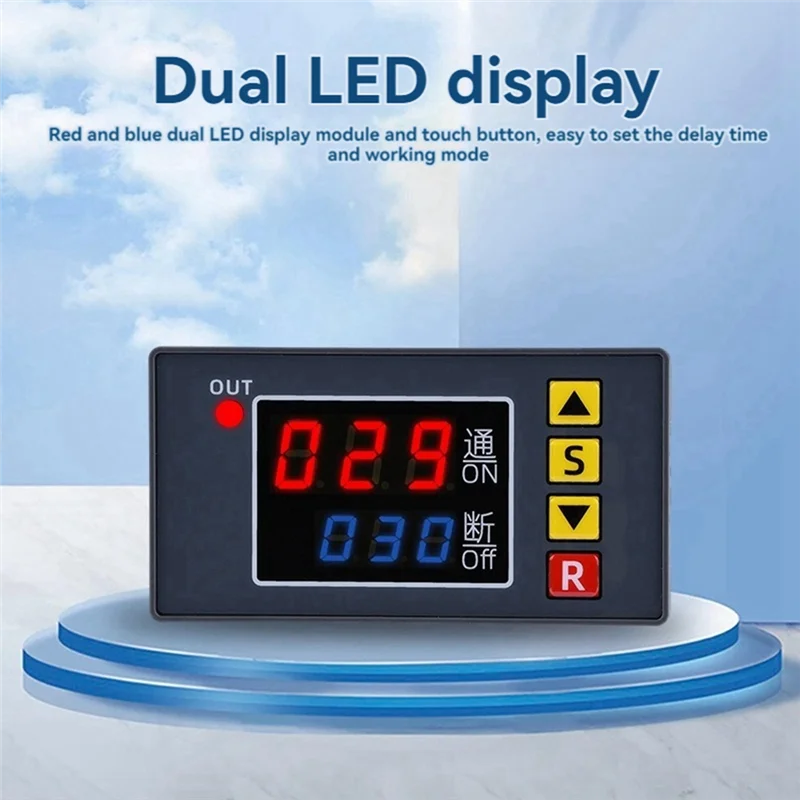 A47Z T3231 Programmable Time Controller Dual LED Display Digital Relay Time Delay Switch