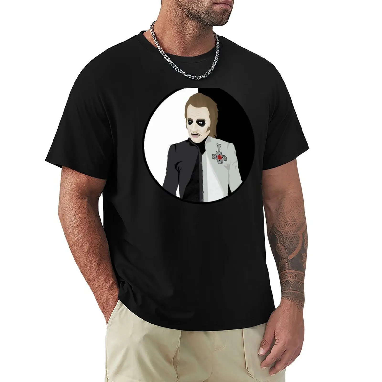 Cardinal Copia - Contrast Design Circle T-Shirt Casual Loose Fit Summer Tee Shirt