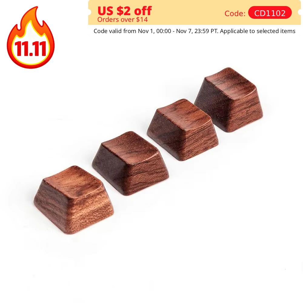 

Solid Wood Keycaps Mechanical Keyboard 6.25U Spacebar ESC WASD Arrow Keycap R1 R2 R3 R4 Blank Caps for Cherry MX Custom