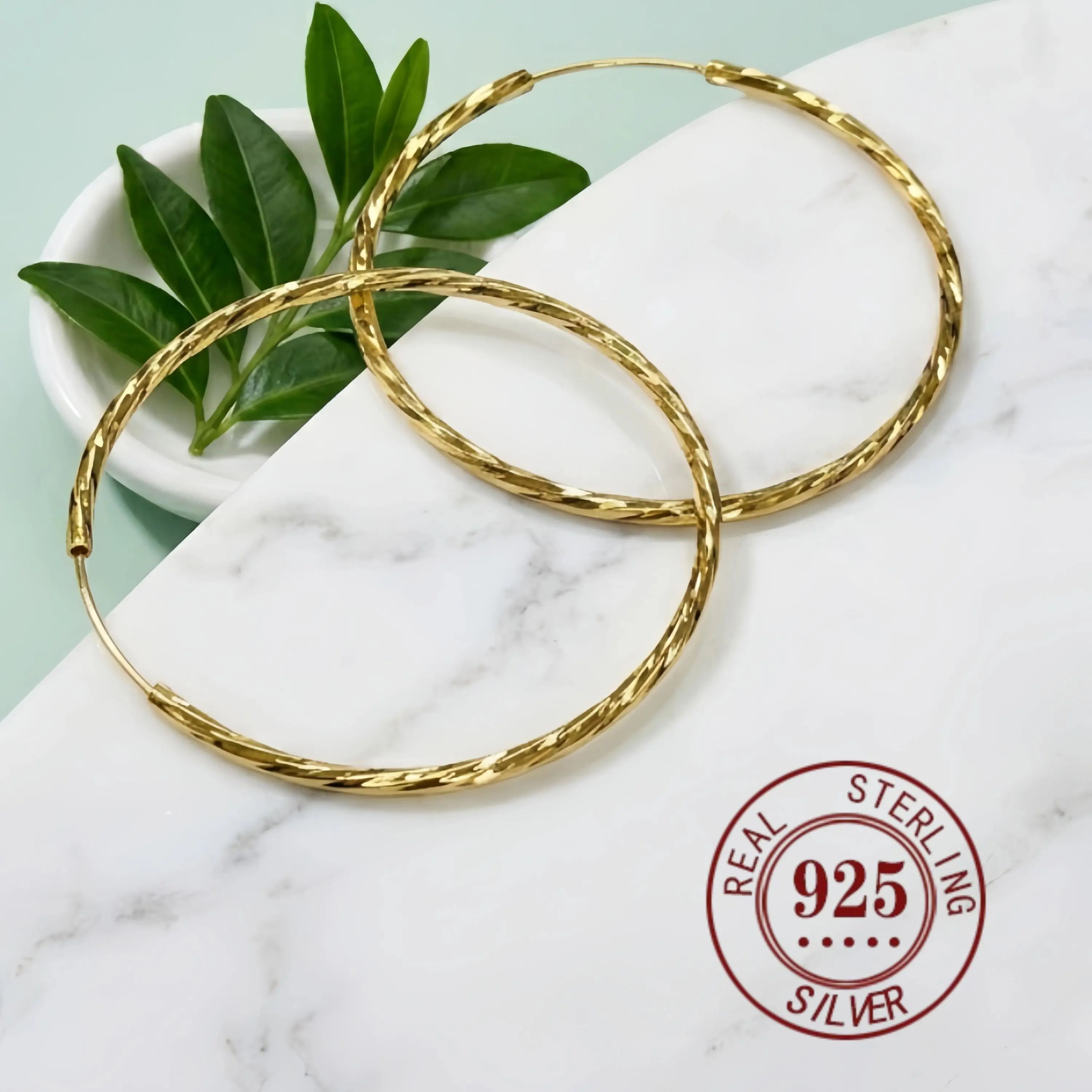 SOMILIA Luxury Fashion 18K Gold Exquisite Women's Jewelry With Large Circular Earrings Versatile Party Wedding Gift