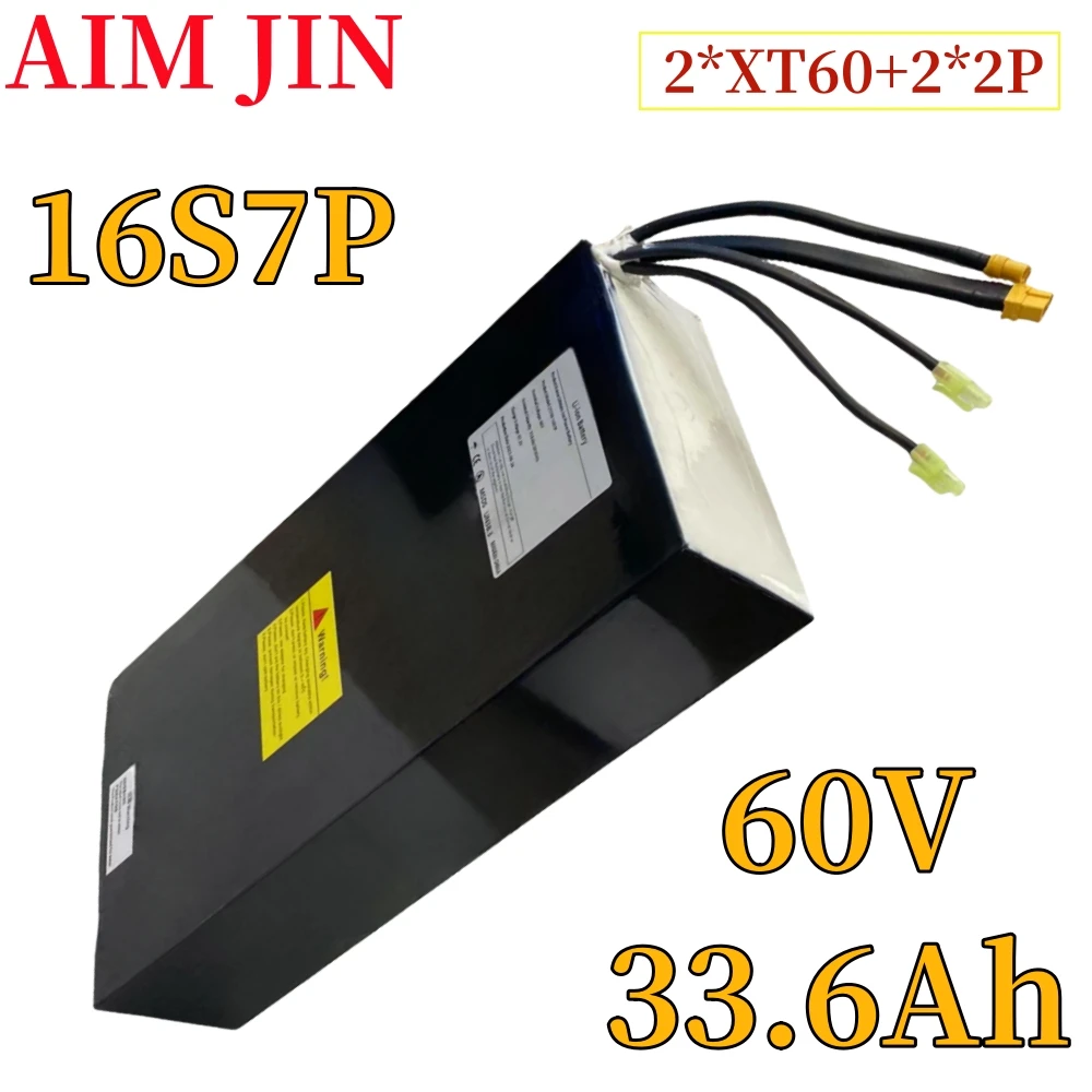 60V Ebike Battery 33.6Ah 21700 Lithium Ion Battery Electric Bicycle Battery 60V 1800W Electric Scooter Battery